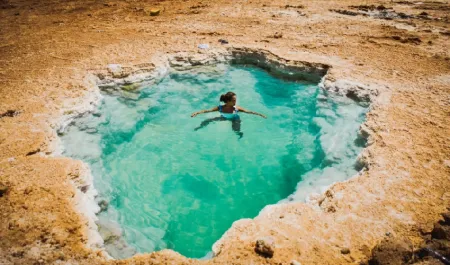 lac salé de l'oasis de Siwa