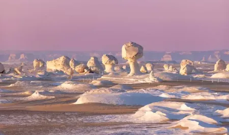 the white desert in Egypt 