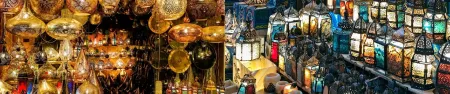 Der alte Basar und Markt von Khan El Khalili 